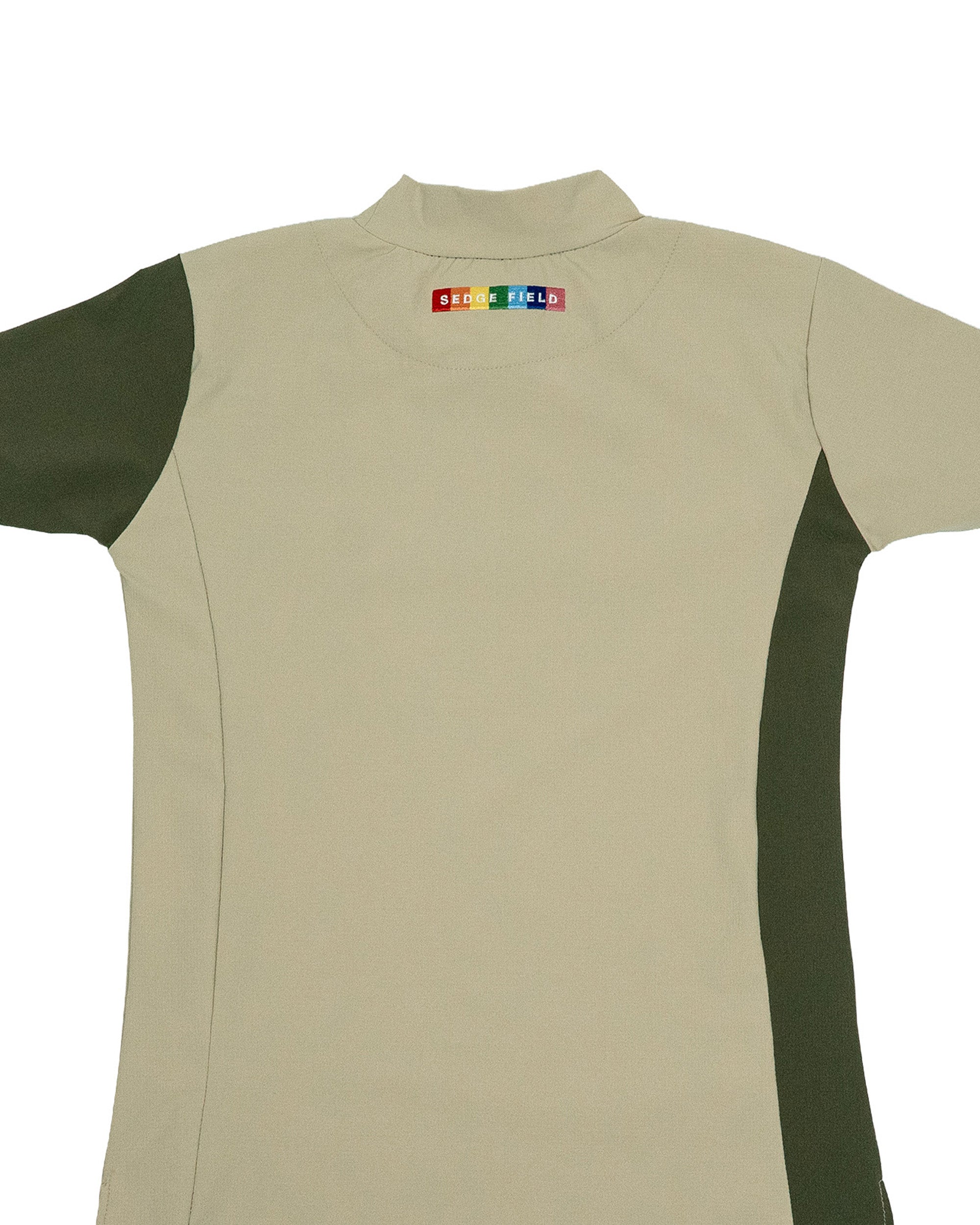 【SF027】LADY'S ドットメッシュ S/S  モックネックシャツ