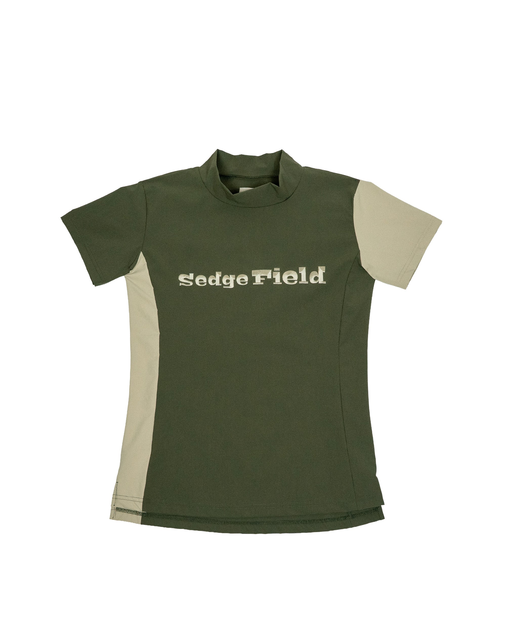 【SF027】LADY'S ドットメッシュ S/S  モックネックシャツ