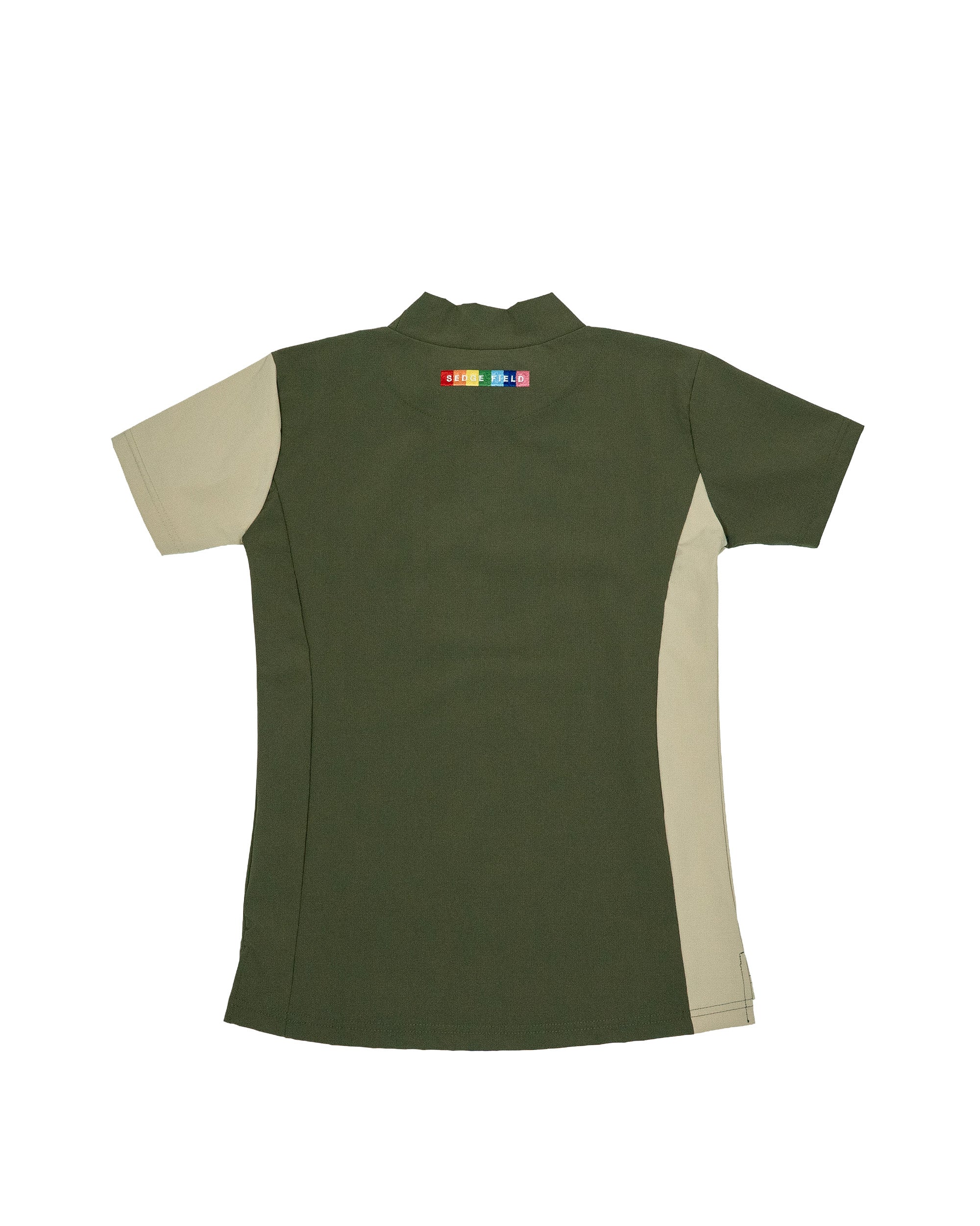 【SF027】LADY'S ドットメッシュ S/S  モックネックシャツ
